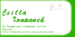 csilla kompanek business card